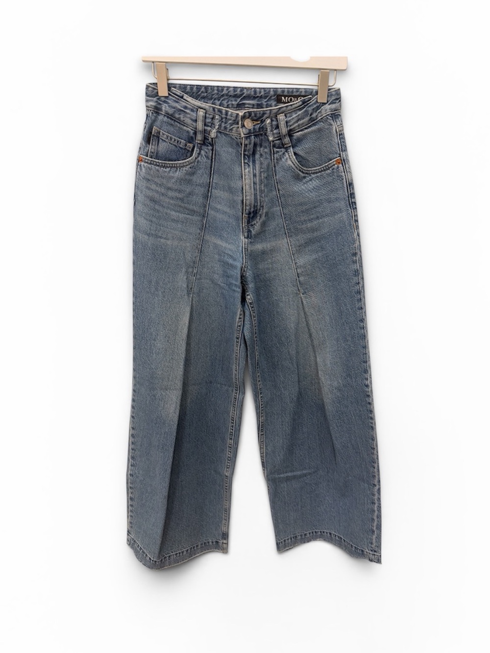 MO&Co Seams Detail Wide Leg Jeans